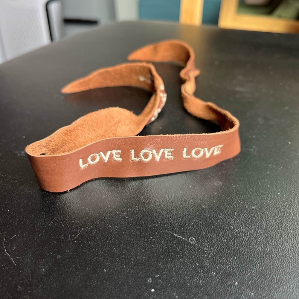 Vintage Taylor Swift Fearless Love Leather Wrap Bracelet